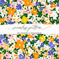Colorful Floral Seamless Pattern by Moore & Mountain