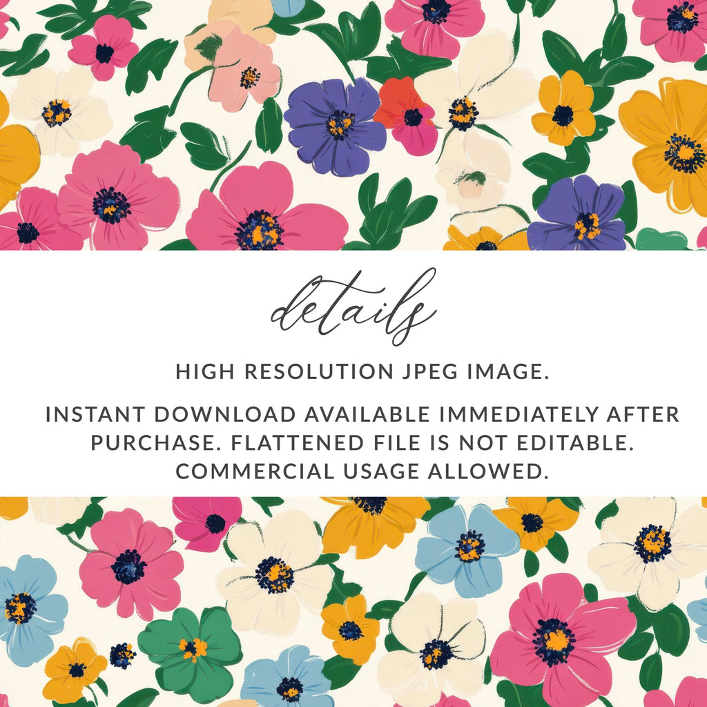 Vibrant Floral Pattern High Resolution Downloadable Image