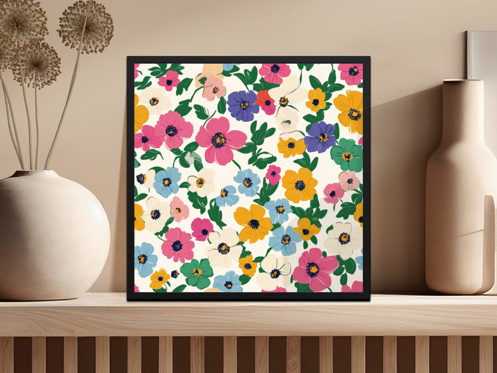 Vibrant Floral Art Print for Home Decor