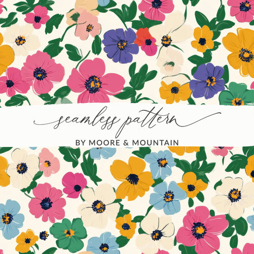 Colorful Floral Seamless Pattern by Moore & Mountain