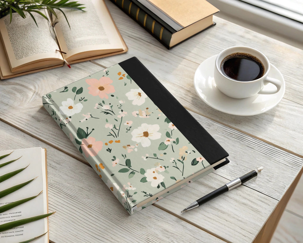 Floral Pattern Hardcover Journal Notebook