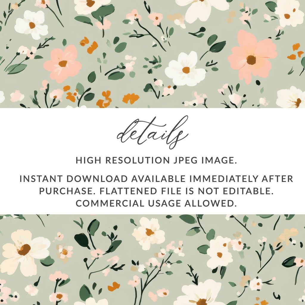 High Resolution Floral Pattern Instant Download Design