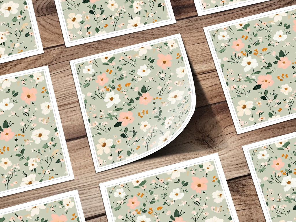 Floral Patterned Decorative Sheets Scrapbook Supplies