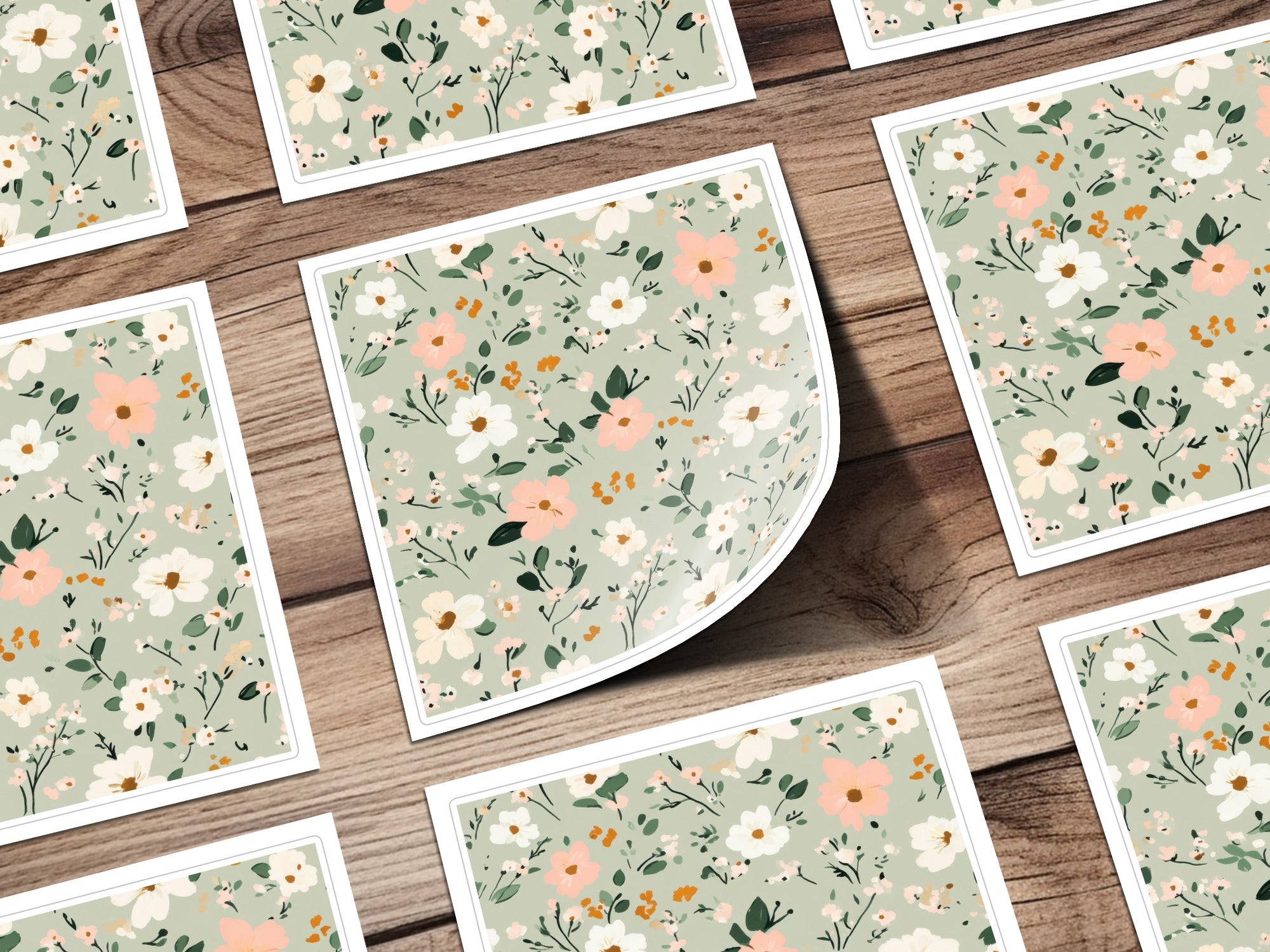 Floral Patterned Decorative Sheets Scrapbook Supplies