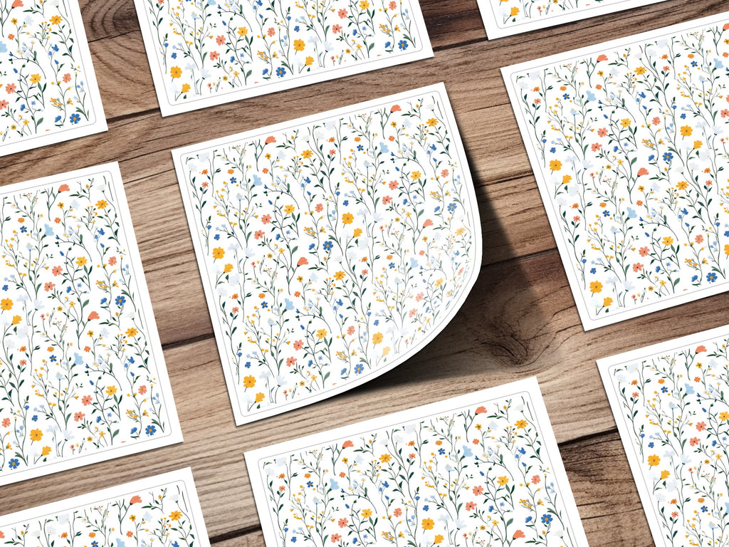 Colorful Floral Pattern Square Paper product