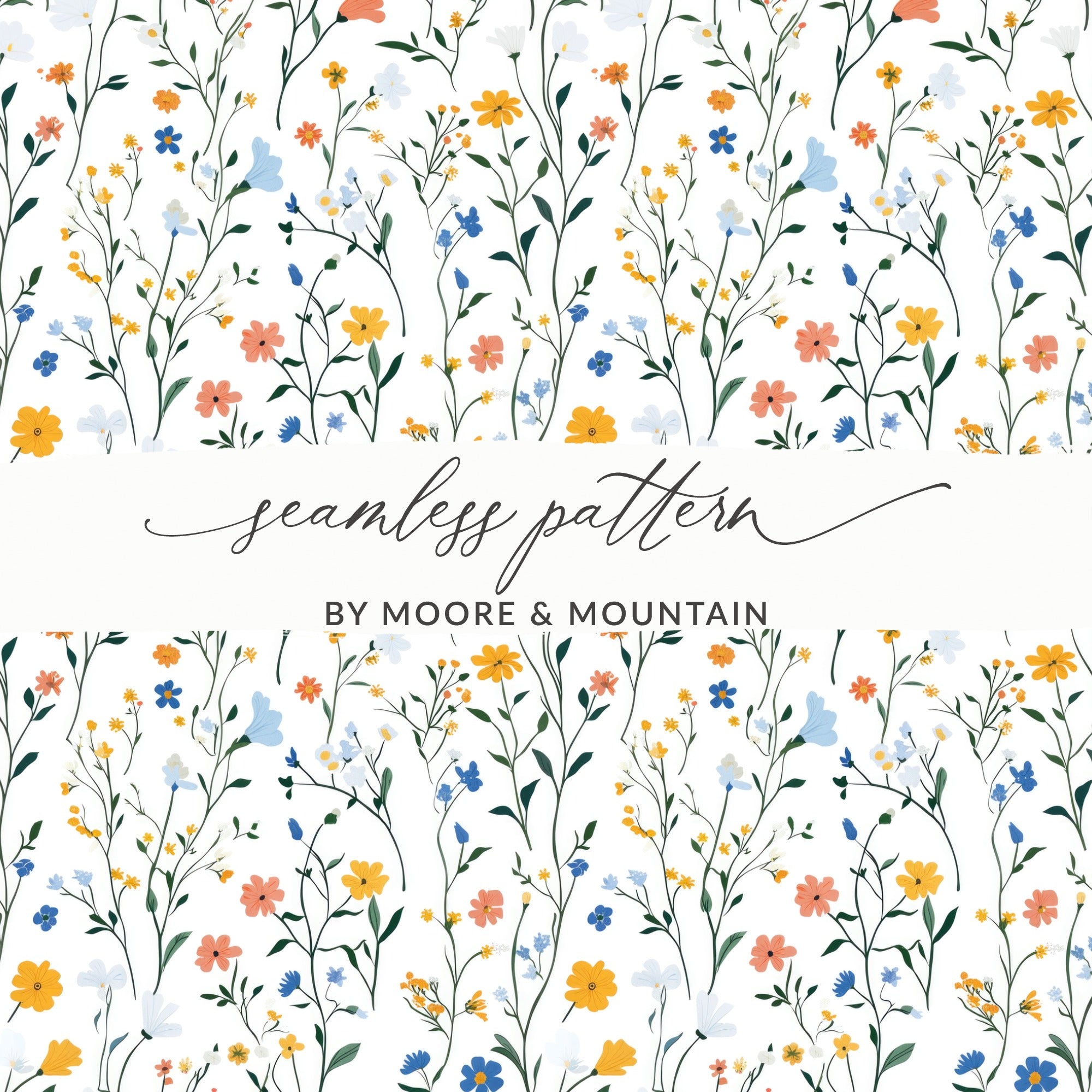 Seamless Floral Pattern by Moore & Mountain Design