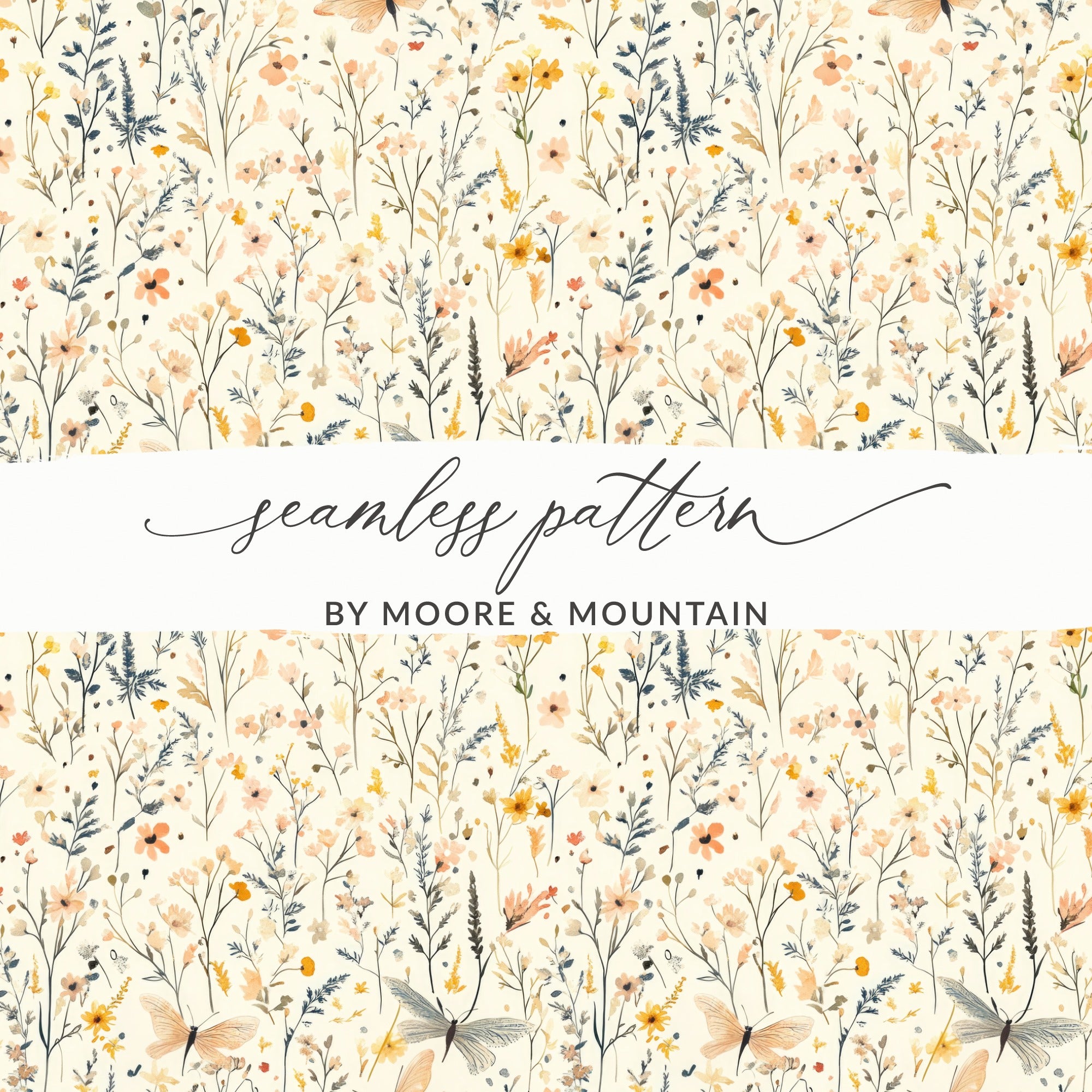 Seamless Floral Pattern by Moore & Mountain