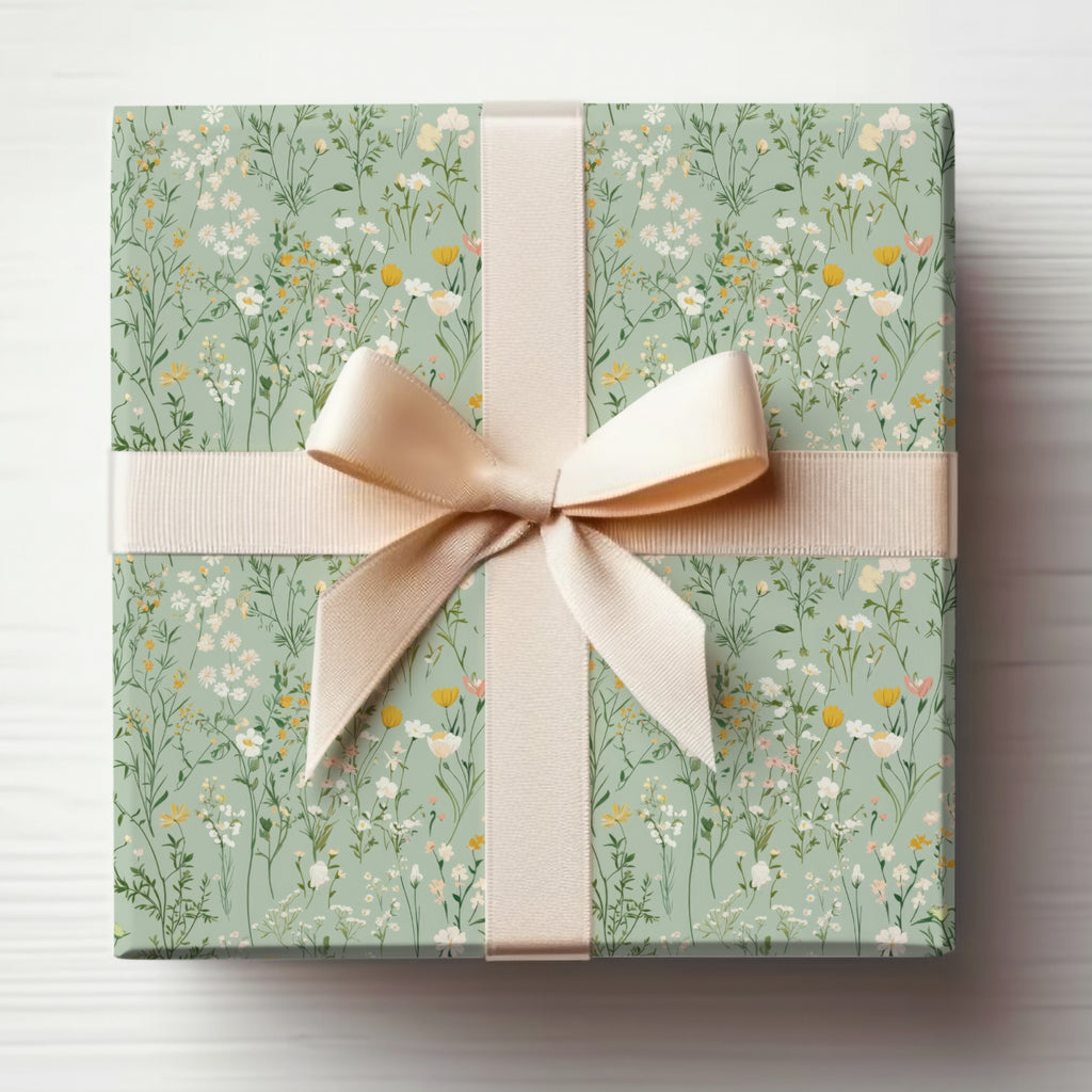 Elegant Floral Gift Box with Cream Ribbon product