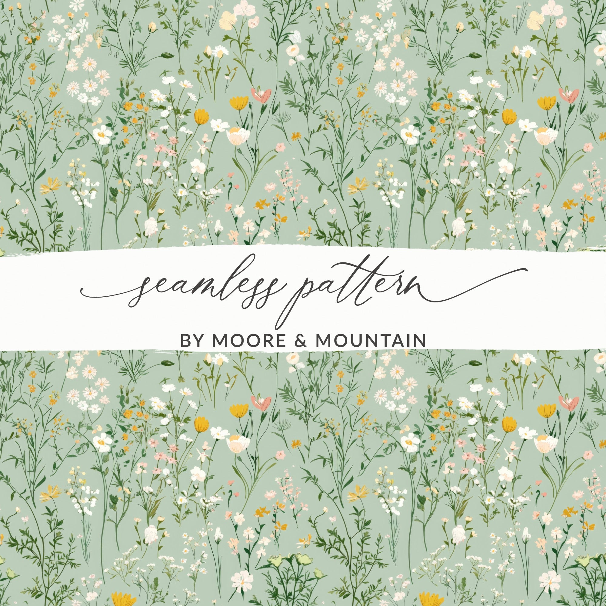 Beautiful Floral Seamless Pattern by Moore & Mountain