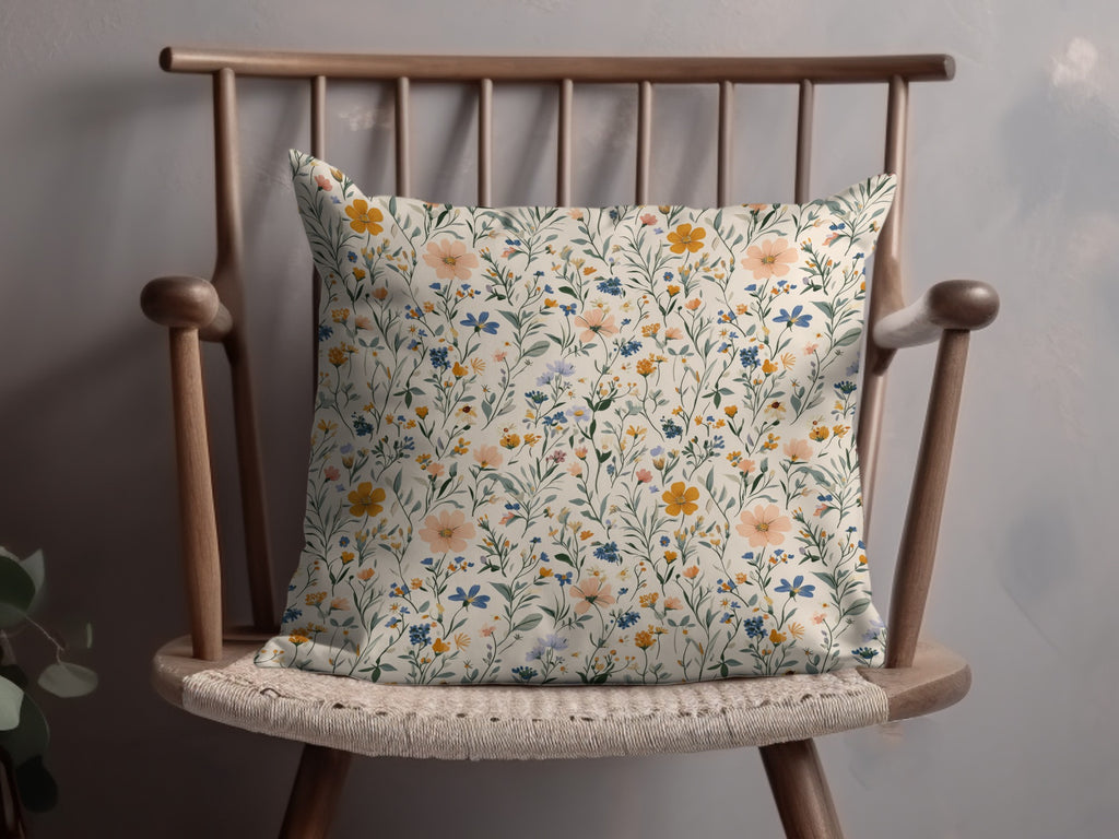 Floral Pattern Decorative Throw Pillow for Home Decor