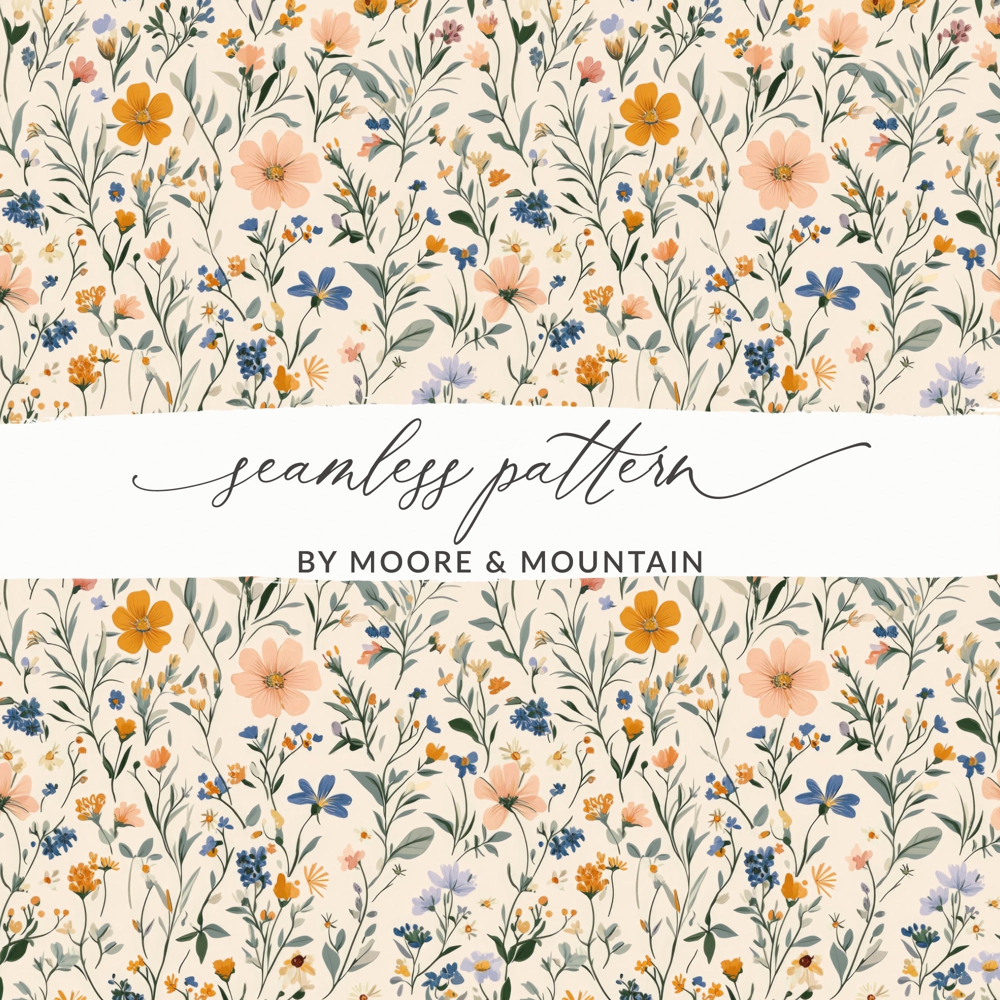 Seamless Floral Pattern by Moore & Mountain Design