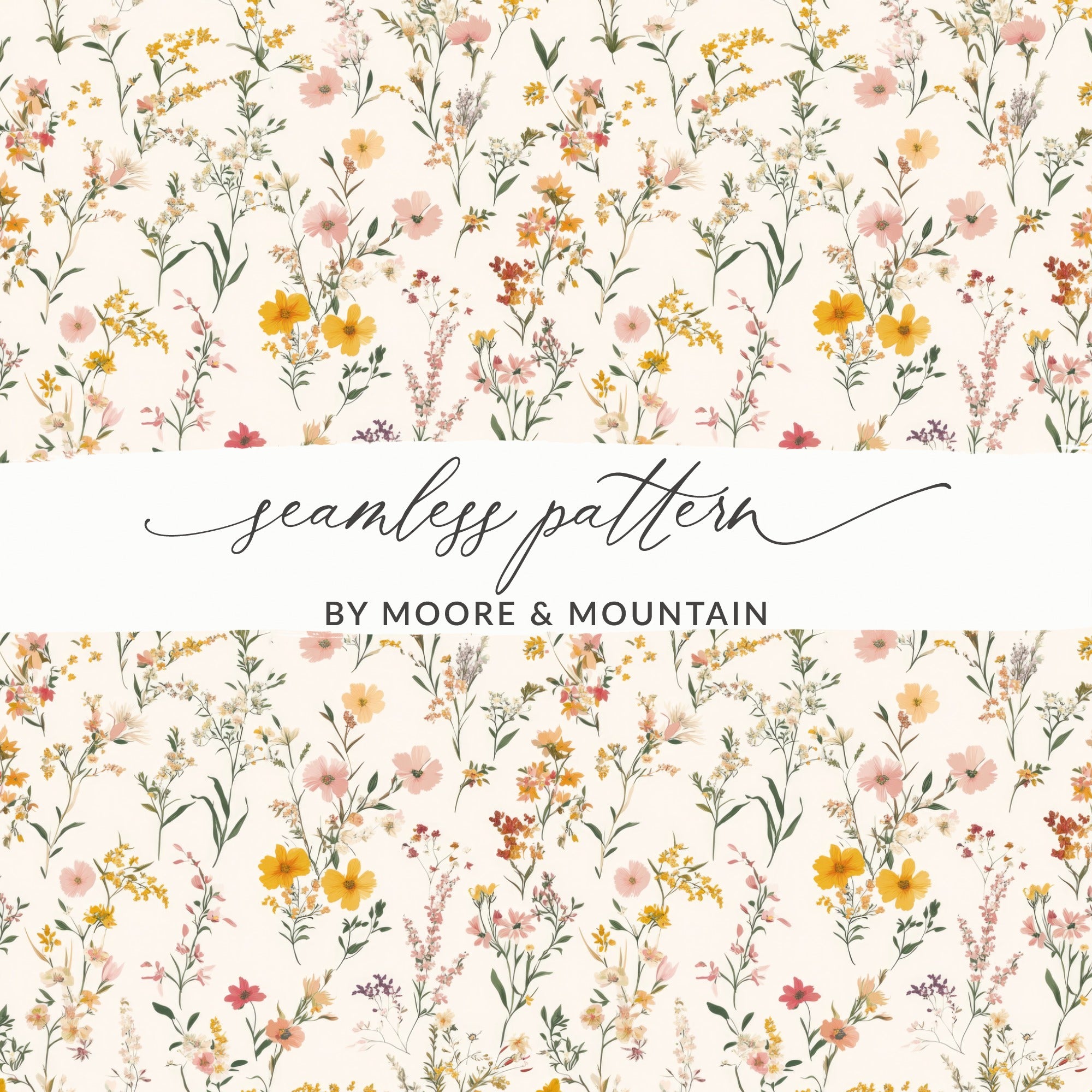 Seamless Pattern by Moore and Mountain Floral Pattern