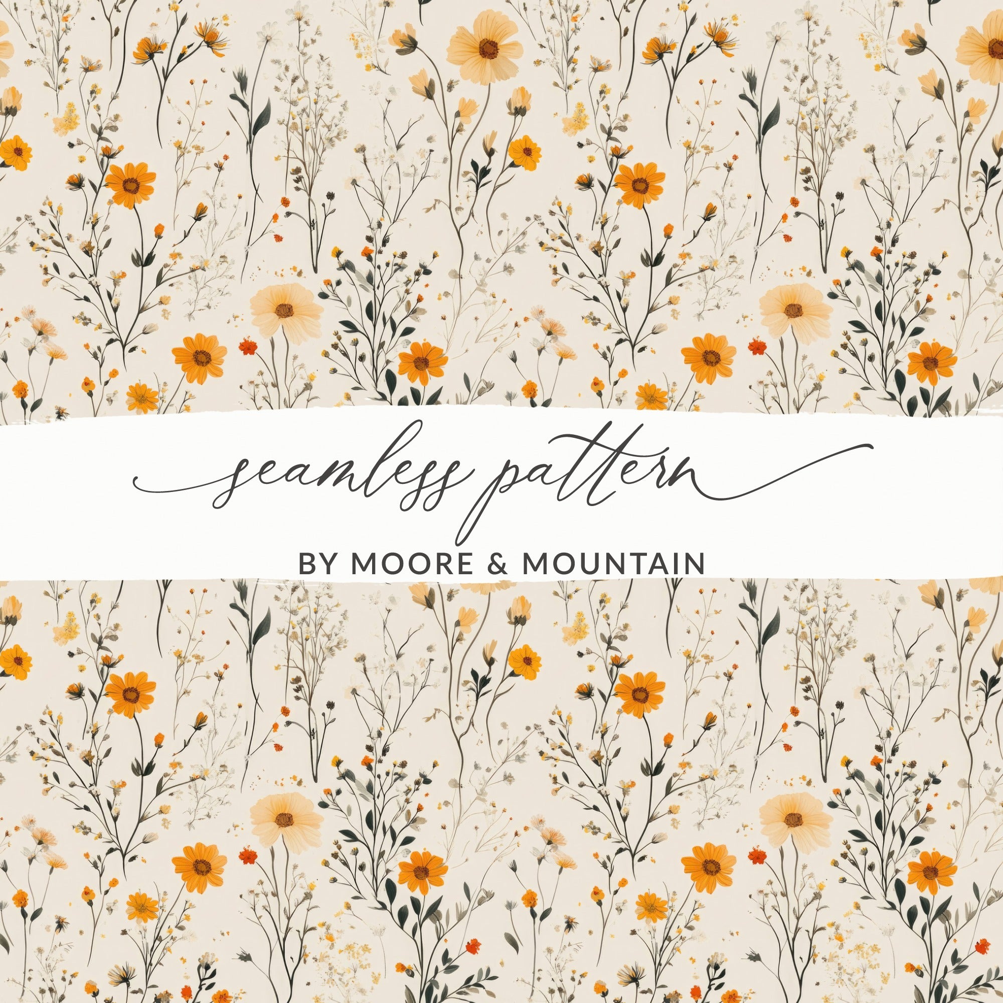 Beautiful Floral Seamless Pattern by Moore & Mountain Design