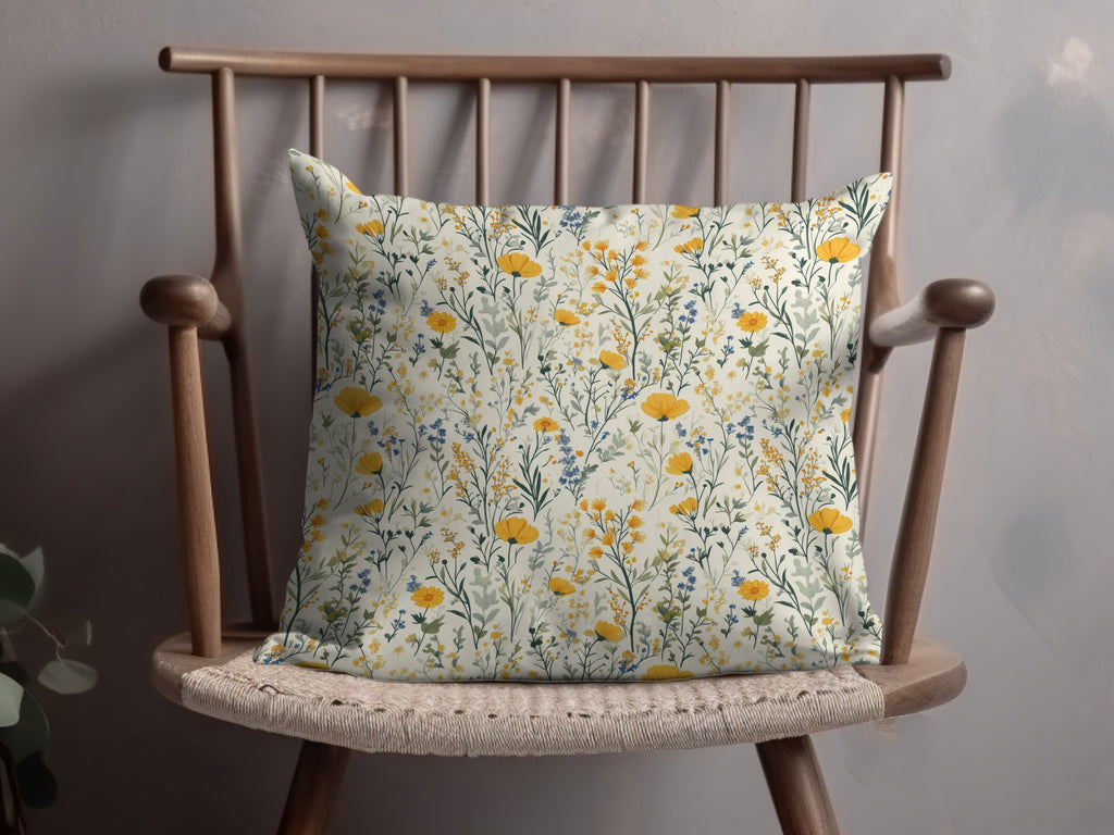 Vibrant Floral Print Decorative Cushion Pillow