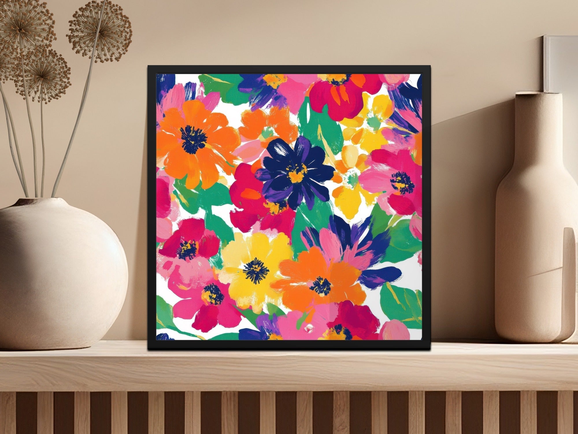Bold Blooms Seamless Bright Painted Gouache Daisy Background - Moore and Mountain
