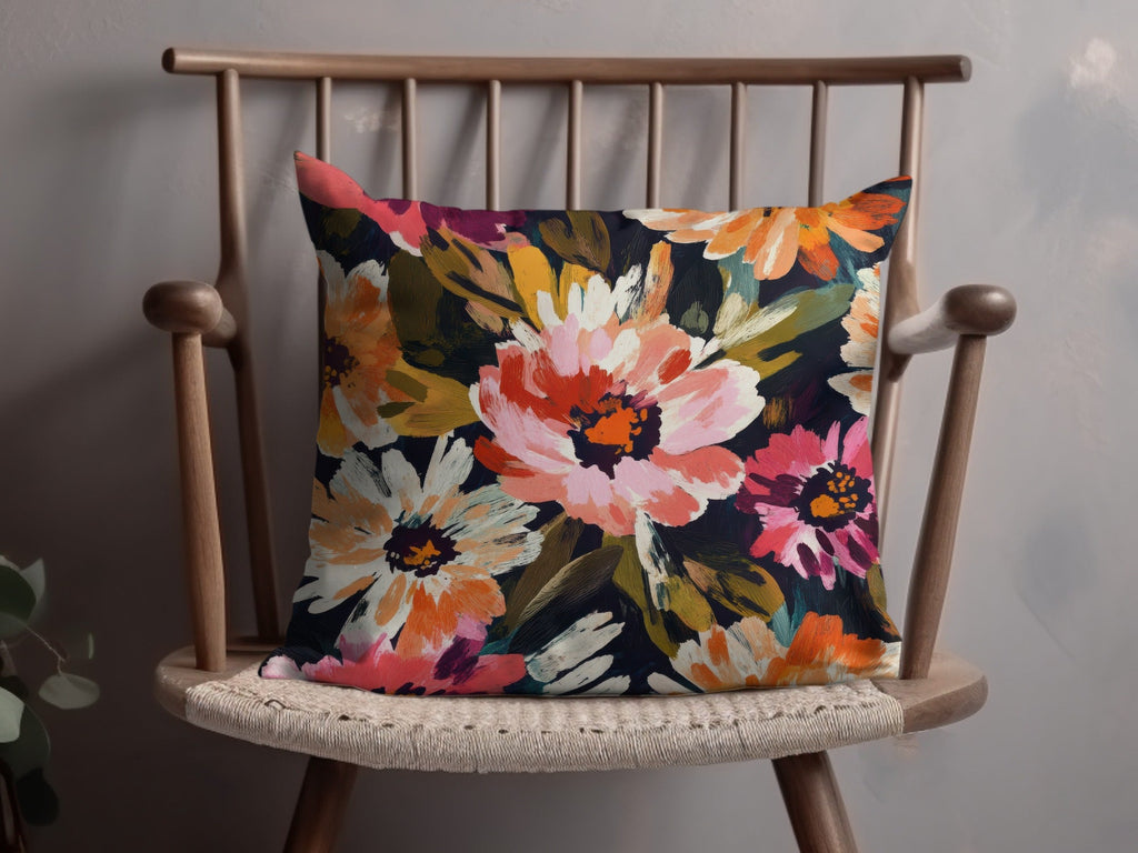 Bold Blooms Seamless Pattern Dark Floral Abstract Floral Delight Bold Colors Beautiful Digital - Moore and Mountain