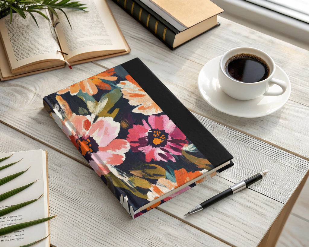 Bold Blooms Seamless Pattern Dark Floral Abstract Floral Delight Bold Colors Beautiful Digital - Moore and Mountain