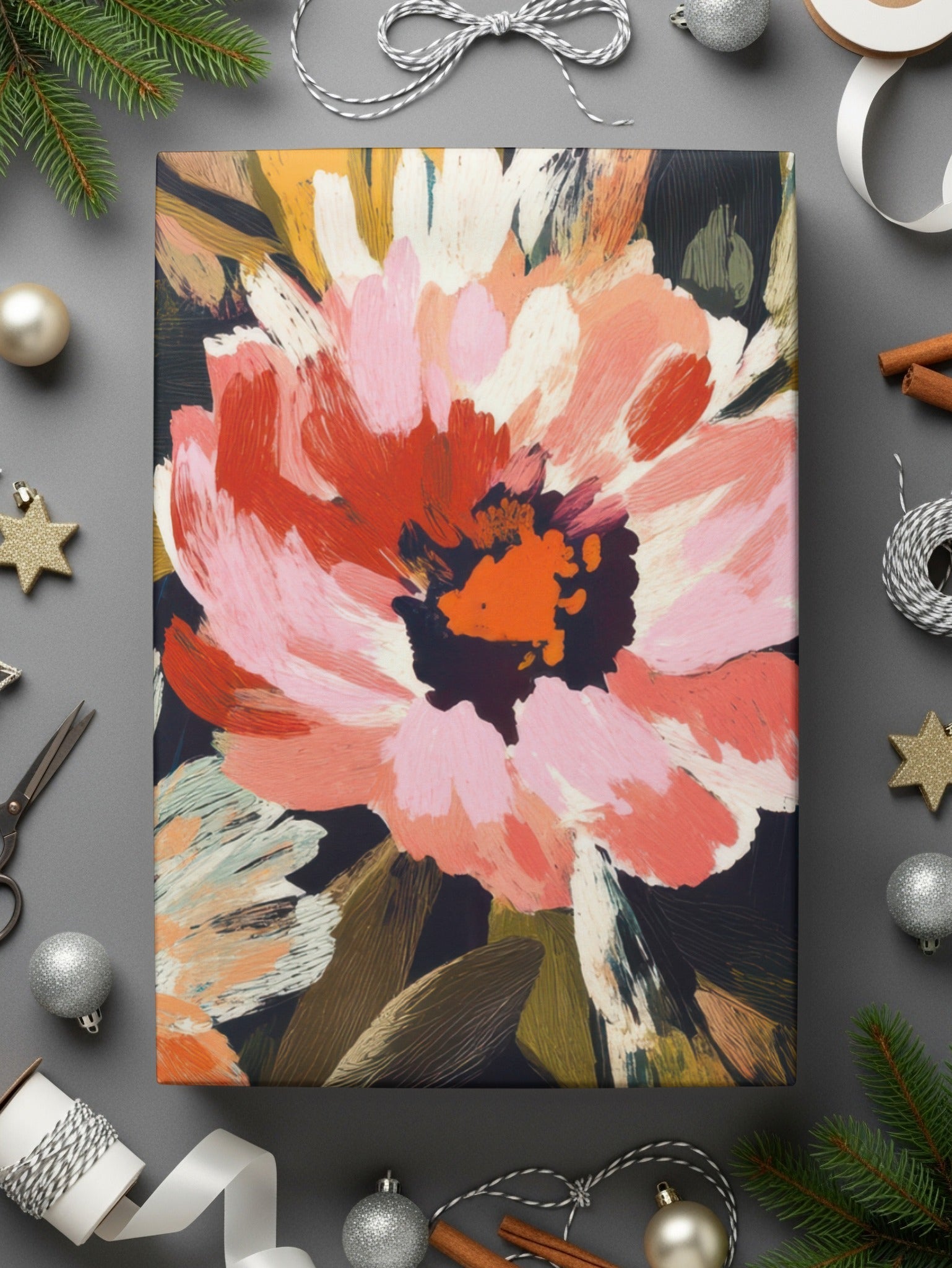 Bold Blooms Seamless Pattern Dark Floral Abstract Floral Delight Bold Colors Beautiful Digital - Moore and Mountain
