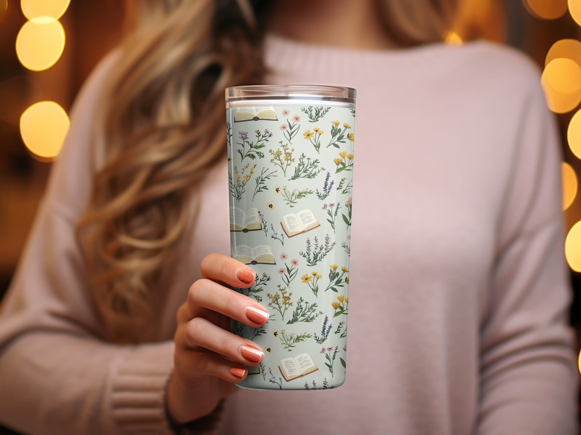 Book and Floral Seamless Pattern Digital Paper, Vintage Flowers Design, Reading Lover Gift, Botanical Surface Pattern, Commercial Use - Moore and Mountain