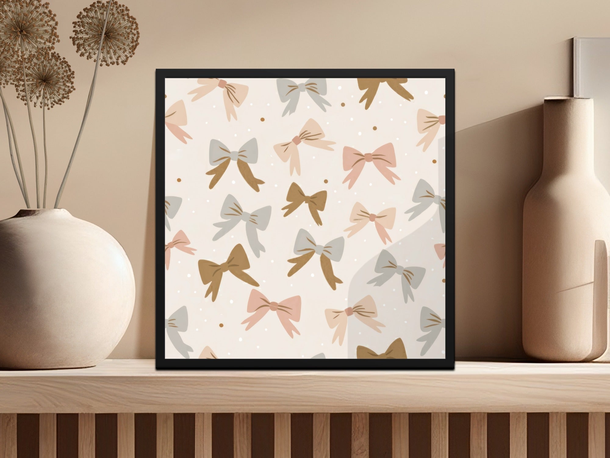Bows Digital Paper, Seamless Pattern Background, Cute Gift Wrap Printable Paper, Scrapbook Paper, Digital Download, Commercial Use - Moore and Mountain