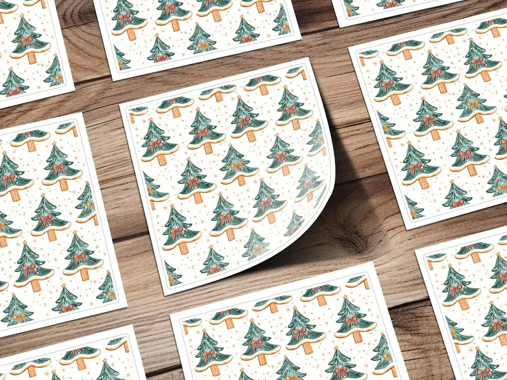 Christmas Tree Digital Paper, Festive Seamless Pattern, Holiday Design Resource, Scrapbooking Paper, Commercial Use Digital - Moore and Mountain