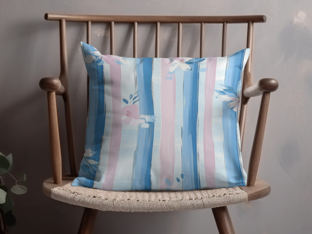 Boy Baby Shower Pink Blue Stripe Floral Digital - Moore and Mountain