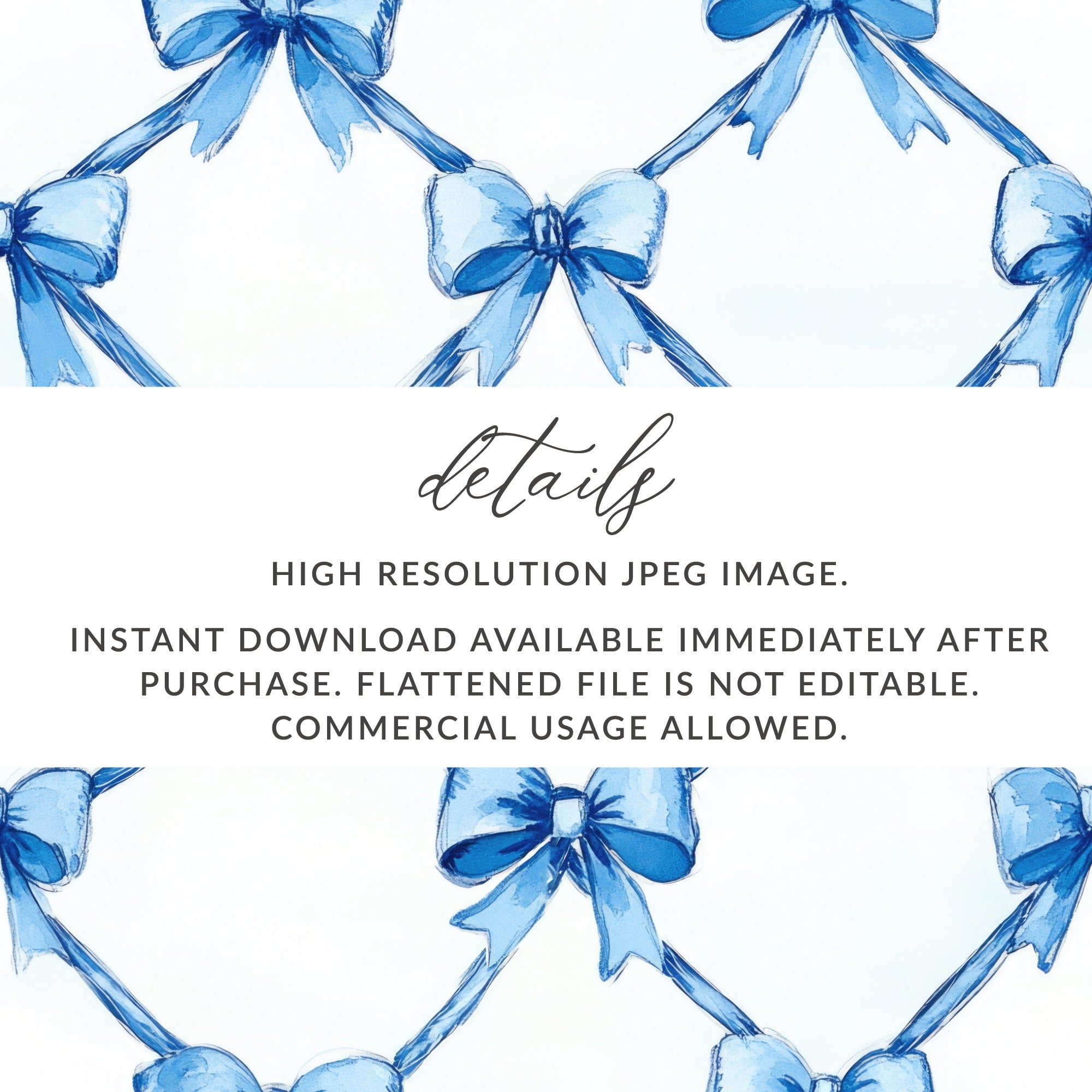 Boy Baby Shower Trellis Watercolor Ribbons Digital - Moore and Mountain