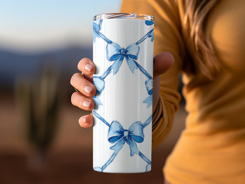 Boy Baby Shower Trellis Watercolor Ribbons Digital - Moore and Mountain
