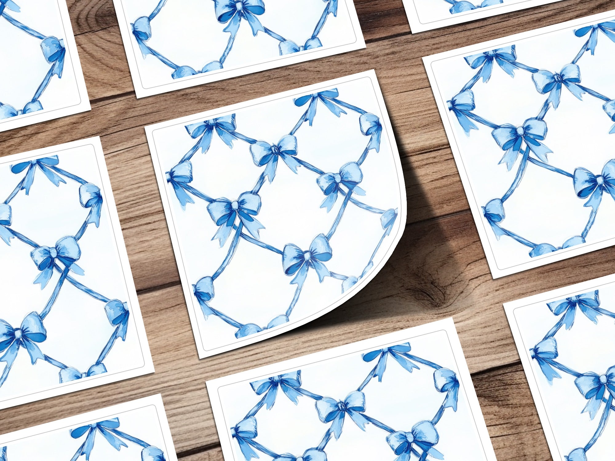 Boy Baby Shower Trellis Watercolor Ribbons Digital - Moore and Mountain