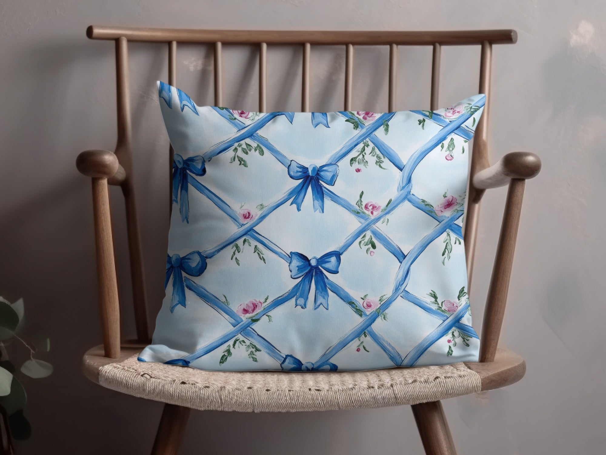 Boy Baby Shower Trellis with Blue Ribbons Digital - Moore and Mountain