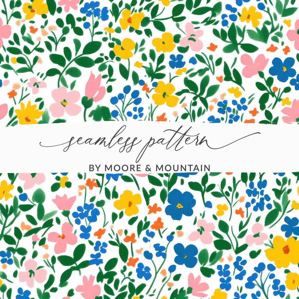 Vibrant Seamless Floral Pattern by Moore and Mountain