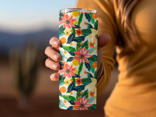 Bright Floral and Citrus Pattern Seamless Surface Design Digital - Moore and Mountain