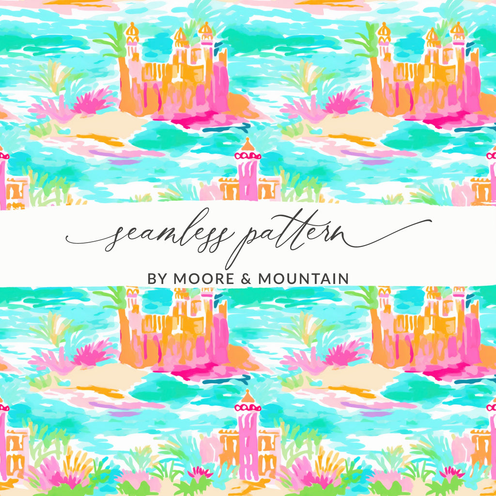 Vibrant Coastal Seamless Pattern by Moore & Mountain