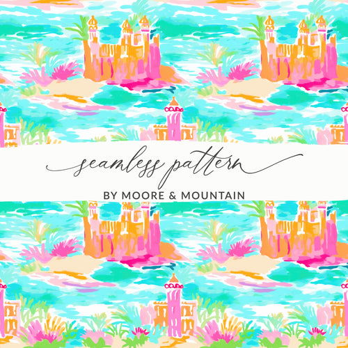 Vibrant Coastal Seamless Pattern by Moore & Mountain
