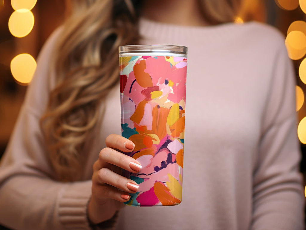 Vibrant Colorful Abstract Art Design Tumbler Cup Product