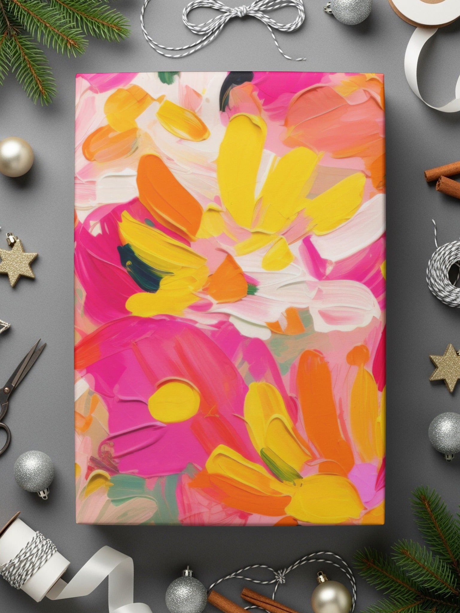 Vibrant Abstract Flower Design Canvas Wall Art