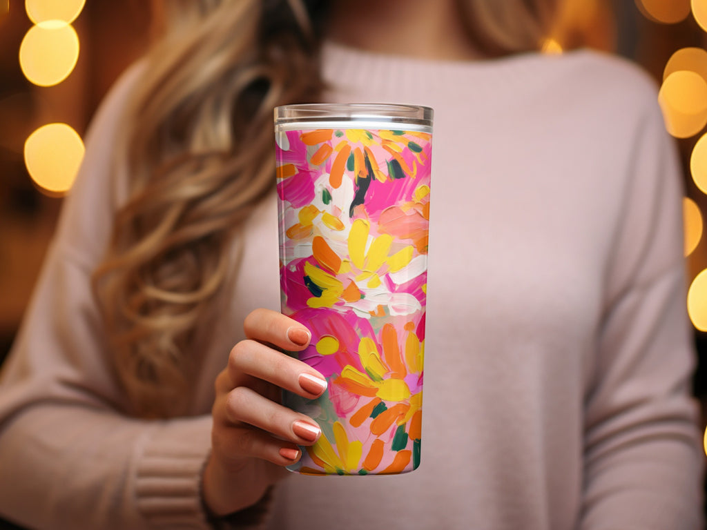 Vibrant Colorful Design Insulated Tumbler Cup