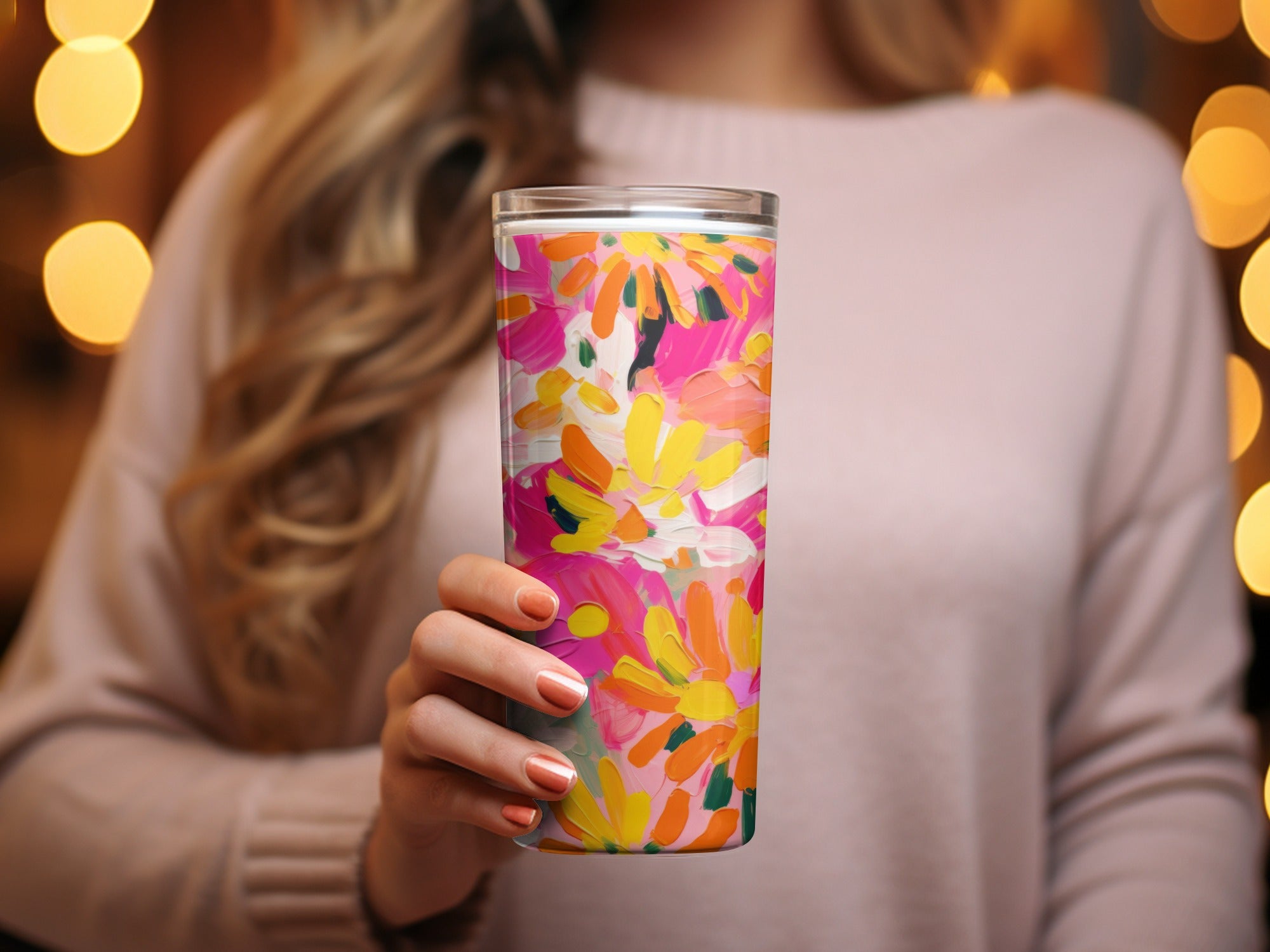 Vibrant Colorful Design Insulated Tumbler Cup