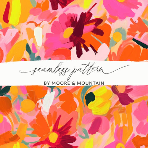 Vibrant Floral Seamless Pattern By Moore & Mountain