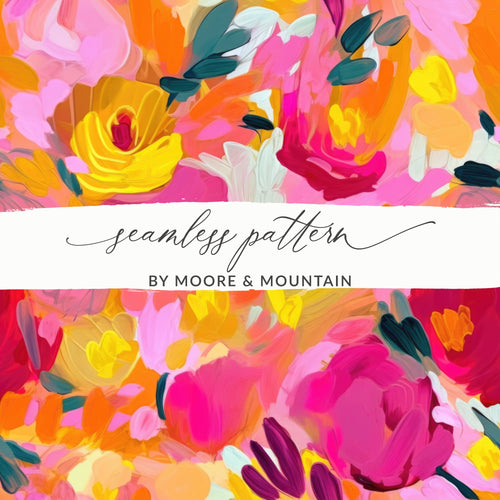 Bright and Bold Floral Seamless Pattern Design