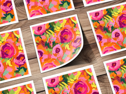 Vibrant Abstract Floral Design Art Print Product
