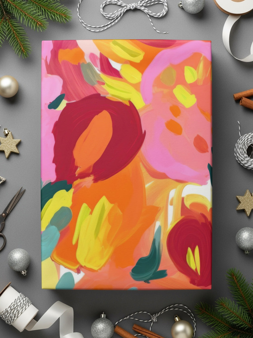 Colorful Abstract Floral Design Canvas Wall Art
