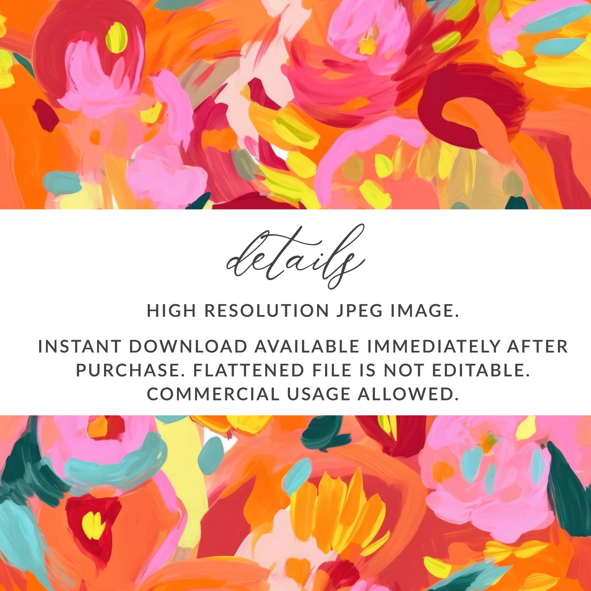 Vibrant Floral Digital Download High Resolution JPEG
