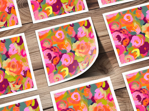 Vibrant Abstract Floral Art Prints for Home Decor