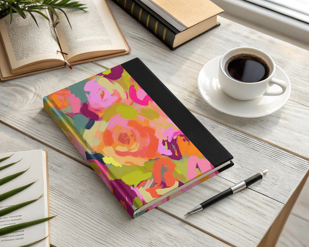 Vibrant Floral Design Hardcover Notebook for Daily Use