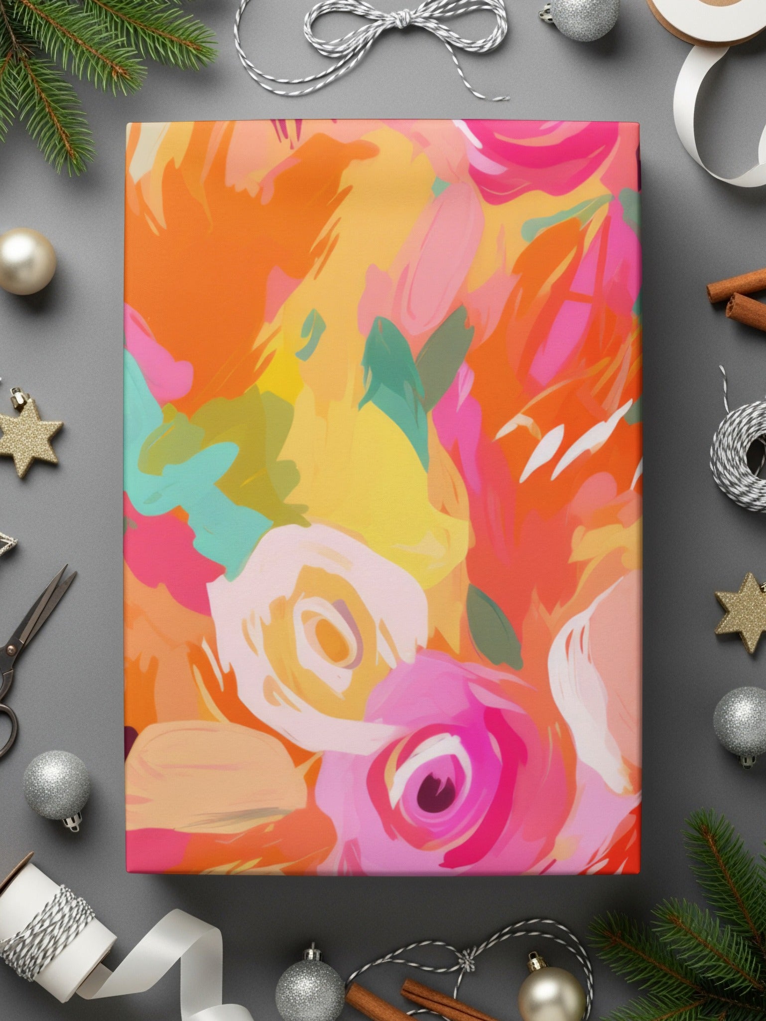 Vibrant Floral Abstract Artwork for Home Decor