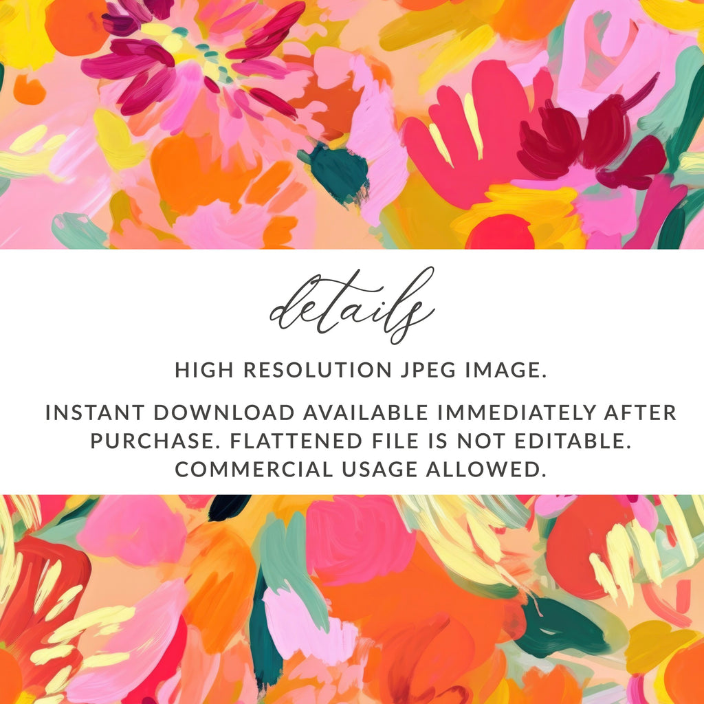 Colorful Abstract Floral Digital Download Art