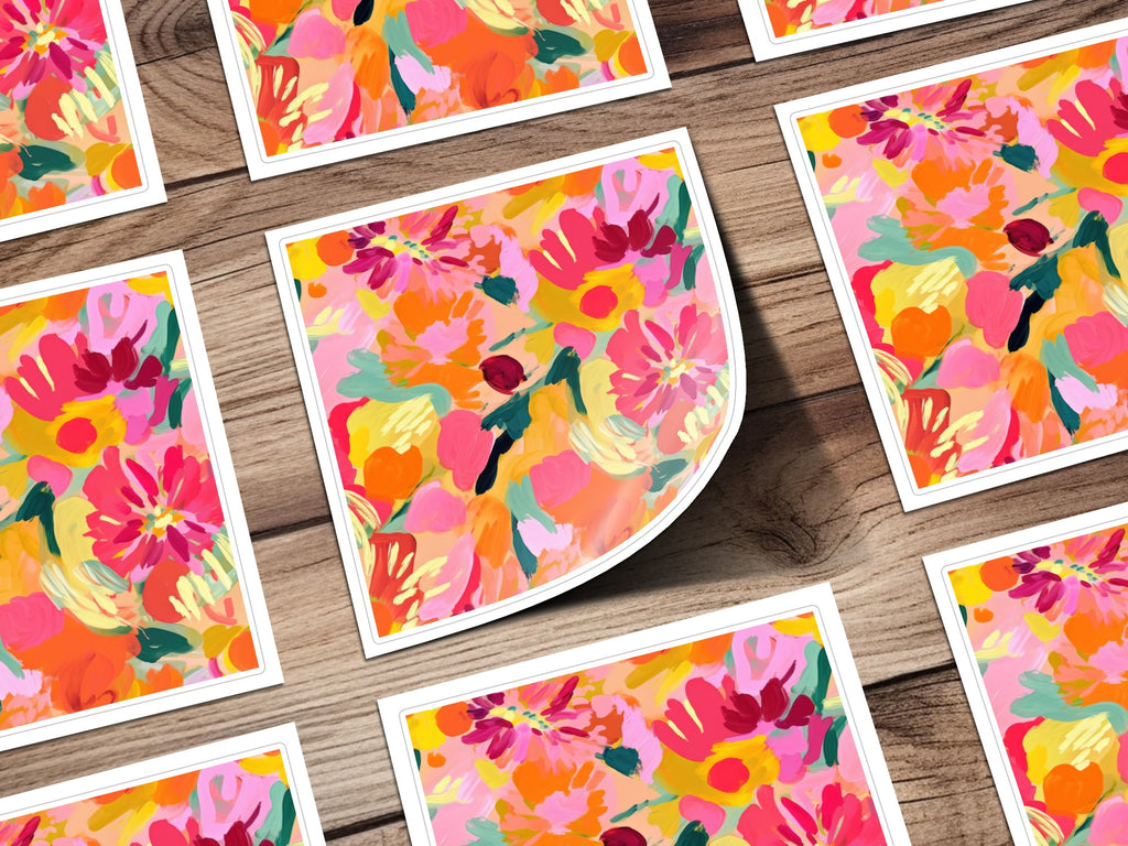 Vivid Floral Abstract Artwork Print for Home Decor