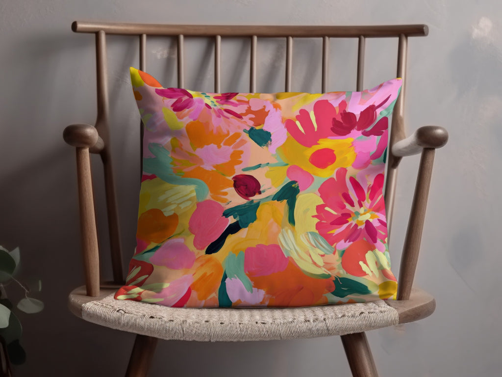 Colorful Floral Decorative Throw Pillow product