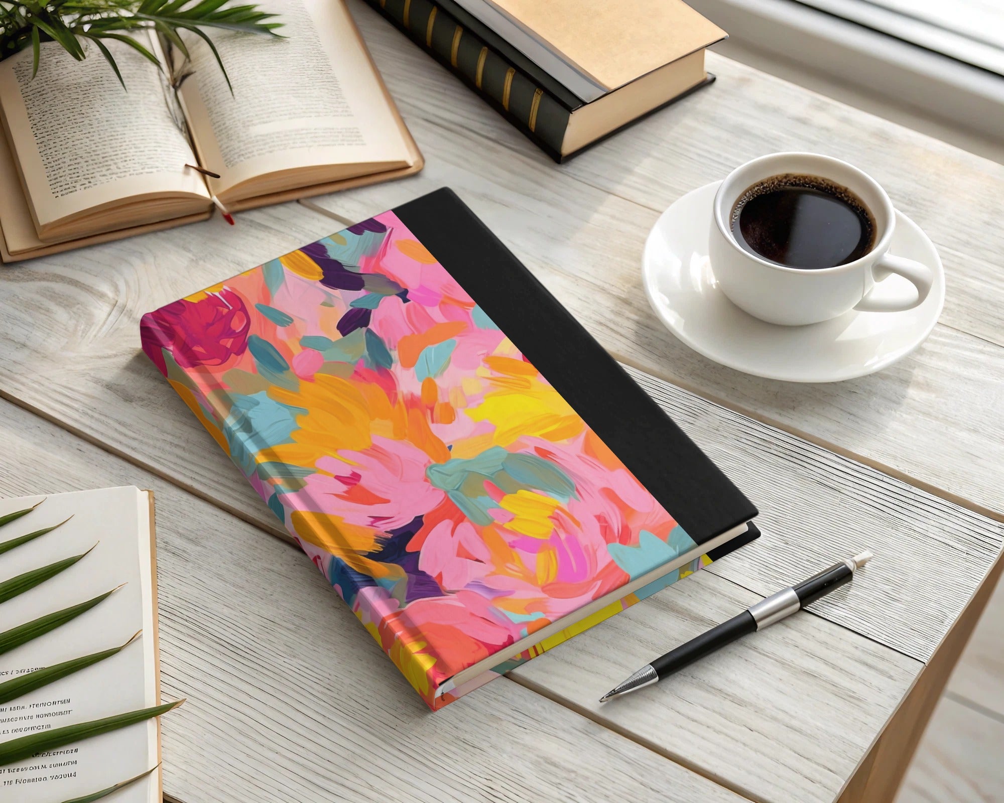 Colorful Floral Hardcover Journal Notebook